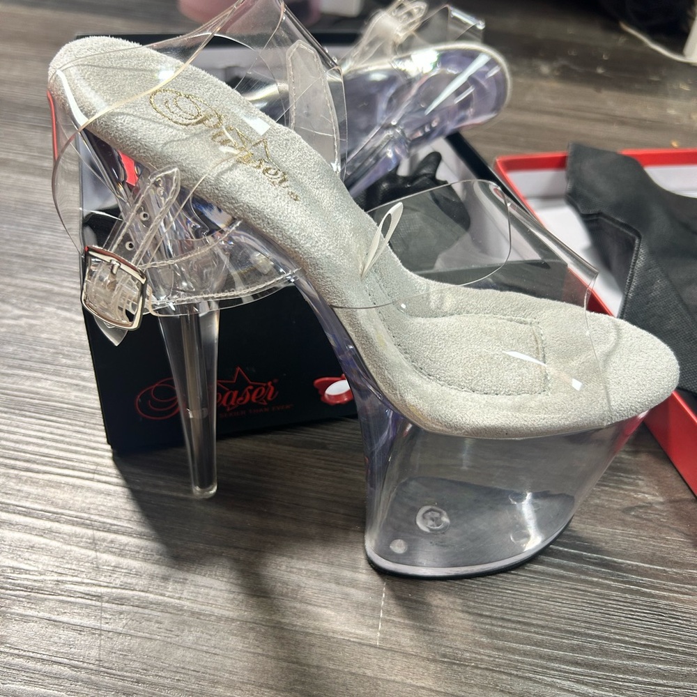 Pleaser Clear Platform Heels